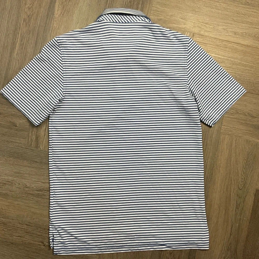 Vineyard Vines Performance Polo Shirt Mens XS Blue White Stripe Preppy Golf - Picture 3 of 7
